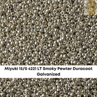 15/0 Miyuki Round Seed Beads, 8.2g 15-4218, 15-4219, 15-4220, 15-4221 - The Argus Collection