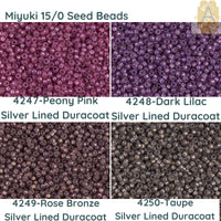 15/0 Miyuki Round Seed Beads, 8.2g 15-4247, 15-4248, 15-4249, 15-4250 - The Argus Collection