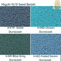 15/0 Miyuki Round Seed Beads 8.2g 15-4479, 15-4480, 15-4481, 15-4482 - The Argus Collection