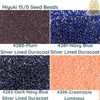 15/0 Miyuki Round Seed Beads, 8.2g 15-4280, 15-4281, 15-4282, 15-4298 - The Argus Collection