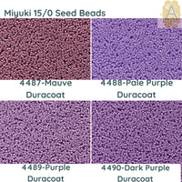 15/0 Miyuki Round Seed Beads. 8.2g 15-4487, 15-4488, 15-4489, 15-4490 - The Argus Collection