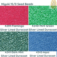 15/0 Miyuki Round Seed Beads, 8.2g 15-4239, 15-4240, 15-4241, 15-4242 - The Argus Collection