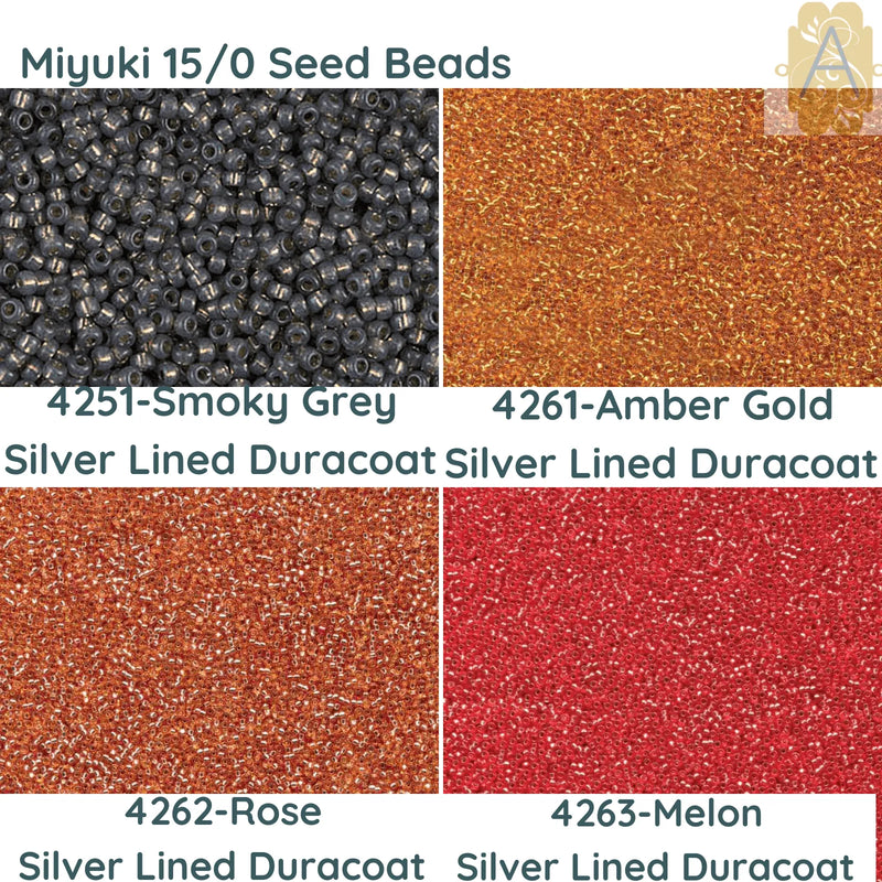 15/0 Miyuki Round Seed Beads, 8.2g 15-4251, 15-4261, 15-4262, 15-4263 - The Argus Collection