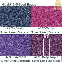 15/0 Miyuki Round Seed Beads, 8.2g 15-4276, 15-4277, 15-4278, 15-4279 - The Argus Collection