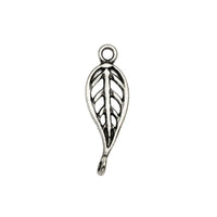 18mmLeafFiligreePewterLinkAntiqueSilver - The Argus Collection