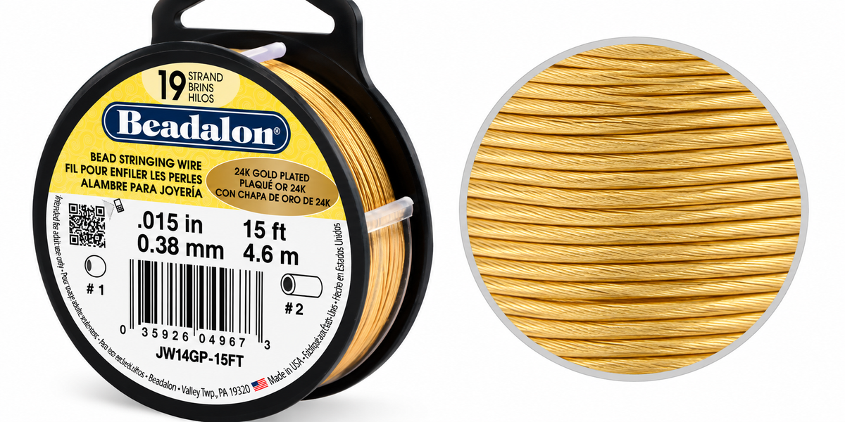 19 Strand Bead Stringing Wire – .015" (0.38mm)