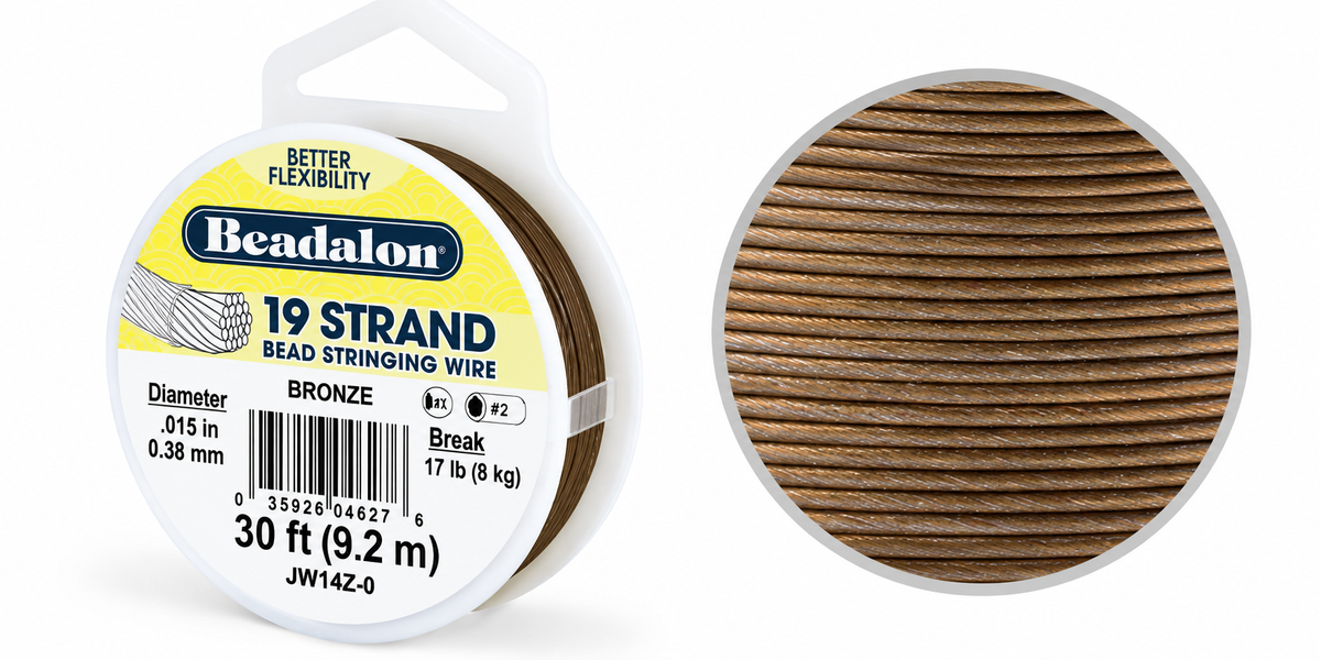 19 Strand Bead Stringing Wire – .015" (0.38mm)