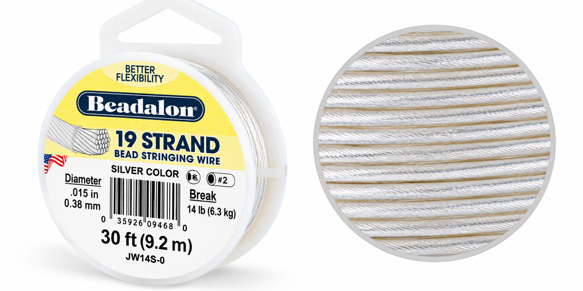 19 Strand Bead Stringing Wire – .015" (0.38mm)