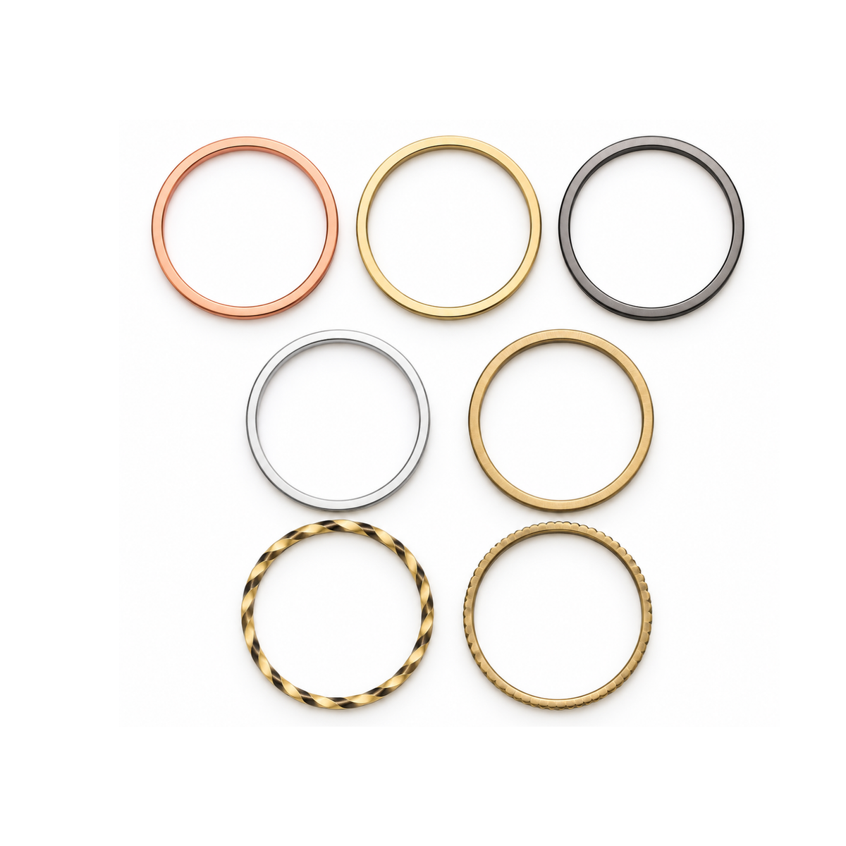 20mm Circle Connectors, Smooth, Textured or Ribbed, 2 Pieces