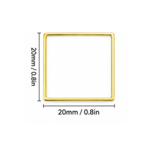 20mm Square Connector or Link, 2 Pcs, 3 Finishes