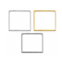 20mm Square Connector or Link, 2 Pcs, 3 Finishes