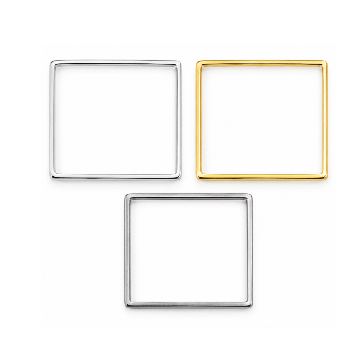 20mm Square Connector or Link, 2 Pcs, 3 Finishes