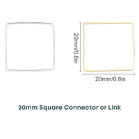 20mm Square Connector or Link, Bezel Frames