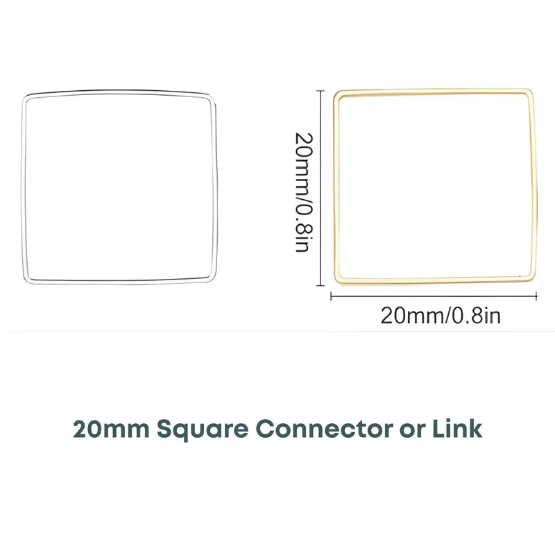 20mm Square Connector or Link, Bezel Frames - The Argus Collection