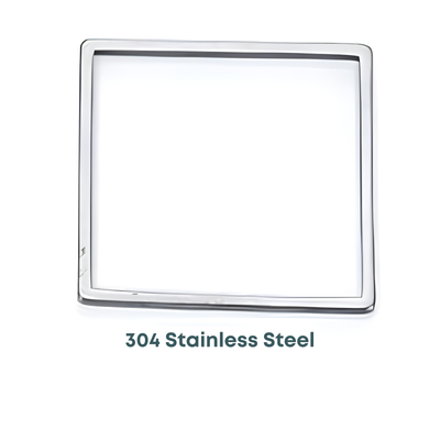 20mm Square Connector or Link, 304 Stainless Steel, Bezel Frames