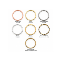 20mm Circle Connectors, Smooth, Textured or Ribbed, 2 Pieces