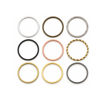 25mm Circle Connectors, Smooth or Textured, 2 Pieces