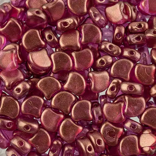 Ginko Beads, Crystal Halo French Rose, 10g.