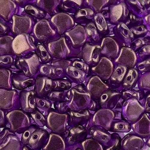 Ginko Beads, Crystal Halo Magenta, 10g.