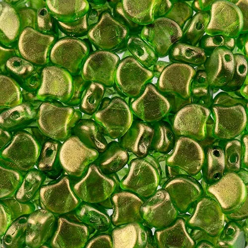 Ginko Beads, Crystal Halo Lime, 10g. - The Argus Collection