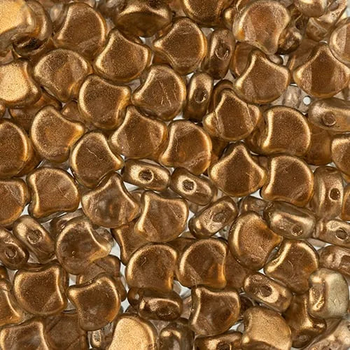 Ginko Beads, Crystal Halo Champagne, 10g.