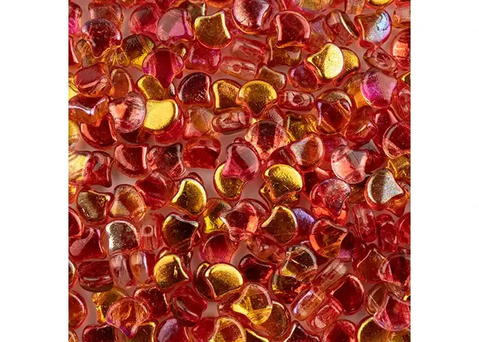 Ginko Beads, Crystal Summer Rainbow Orange, 10g.