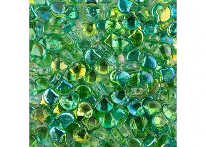 Ginko Beads, Crystal Summer Rainbow Green, 10g.
