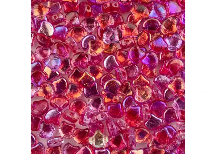 Ginko Beads, Crystal Summer Rainbow Pink, 10g.