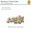 Baroque 7mm Cabochons, Backlit Collection-II, 8 colors - The Argus Collection