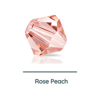 Preciosa Bicones/Rondelle, 3mm, Rose Peach - The Argus Collection