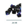 Pyramid Stud Beads, 12mm, Jet AB - The Argus Collection