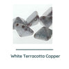 Pyramid Stud Beads, 12mm, White Terracotta Copper - The Argus Collection