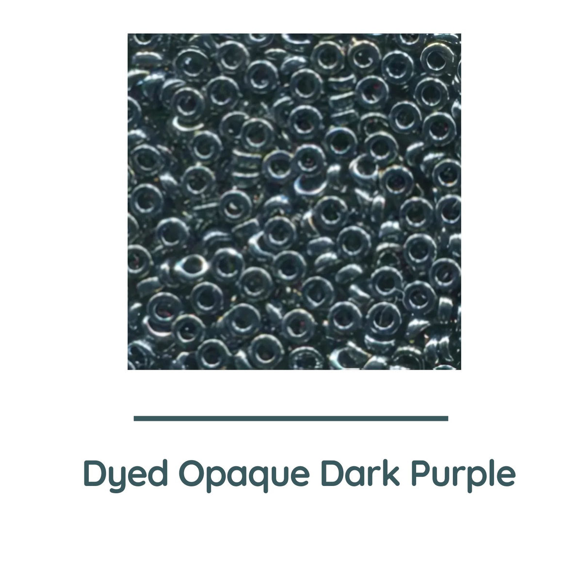 Miyuki Spacer Beads, 2.2x1mm, 7g Tube, Dyed Opaque Dark Purple - The Argus Collection