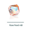 Preciosa Bicones/Rondelle, 3mm, Rose Peach AB - The Argus Collection