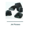 Pyramid Stud Beads, 12mm, Jet Picasso - The Argus Collection