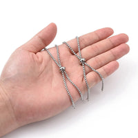 Bolo Bracelet Chain with Teardrop, 304 Stainless Steel, Medium Chain - The Argus Collection