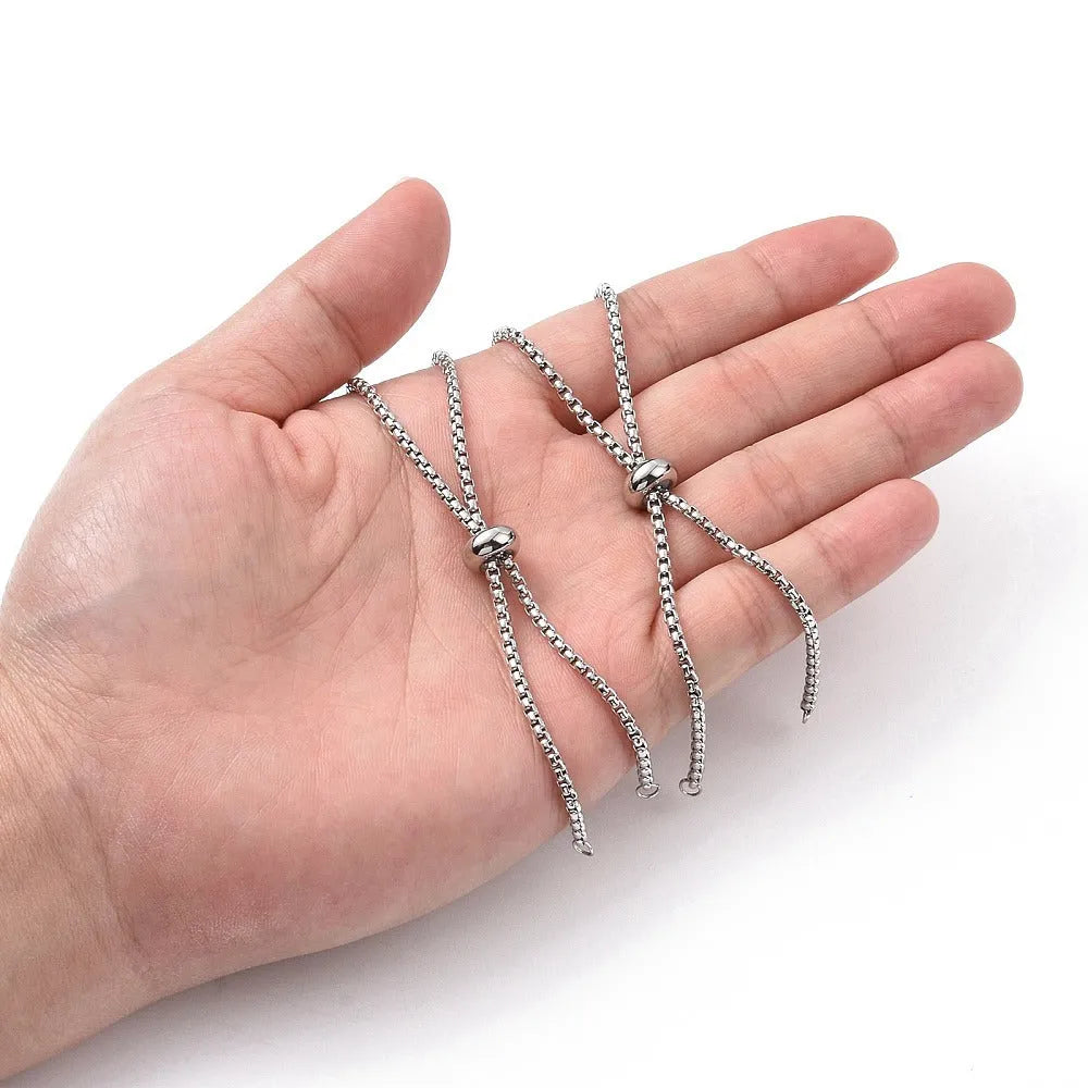 Bolo Bracelet Chain with Teardrop, 304 Stainless Steel, Medium Chain - The Argus Collection
