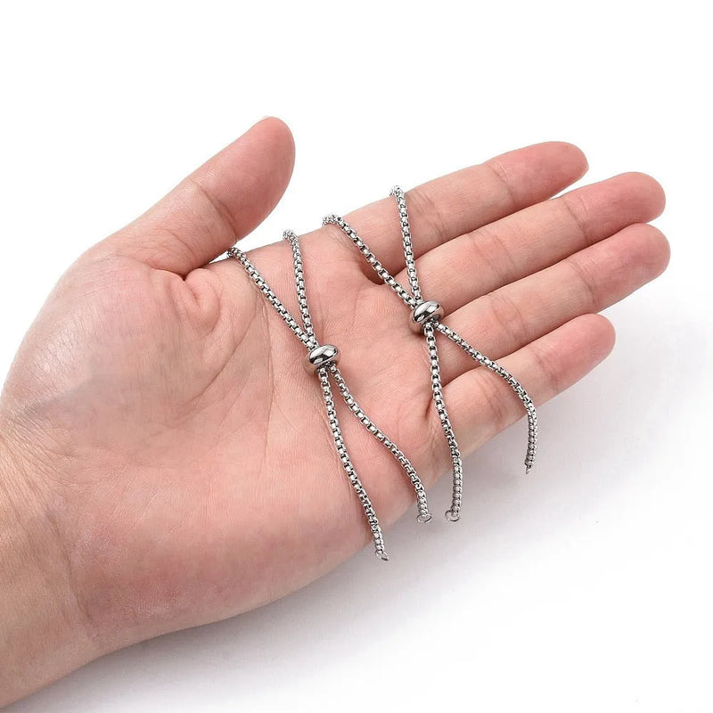 Bolo Bracelet Chain with Teardrop, 304 Stainless Steel, Medium Chain - The Argus Collection