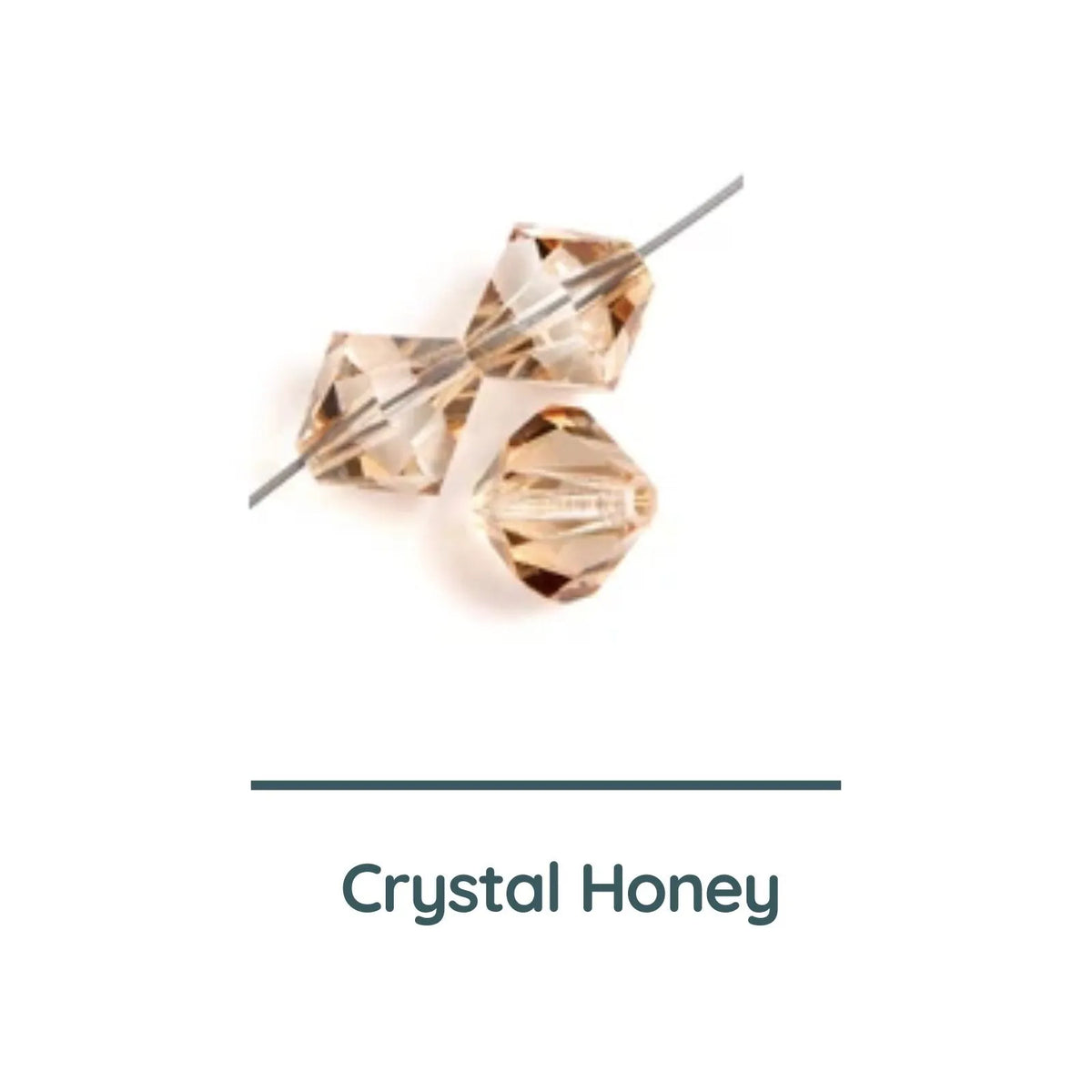 Preciosa Bicones/Rondelle, 4mm, Crystal Honey - The Argus Collection