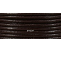 Superior Round Leather, 2mm, Sold per yard, 11 Colors - The Argus Collection