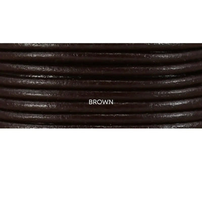 Superior Round Leather, 2mm, Sold per yard, 11 Colors - The Argus Collection