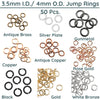 3.5 to 4mm Jump Rings in 9 different colours