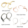 Leverback Earrings with loop, 304 Stainless Steel, 5 Pair, 4 Finishes