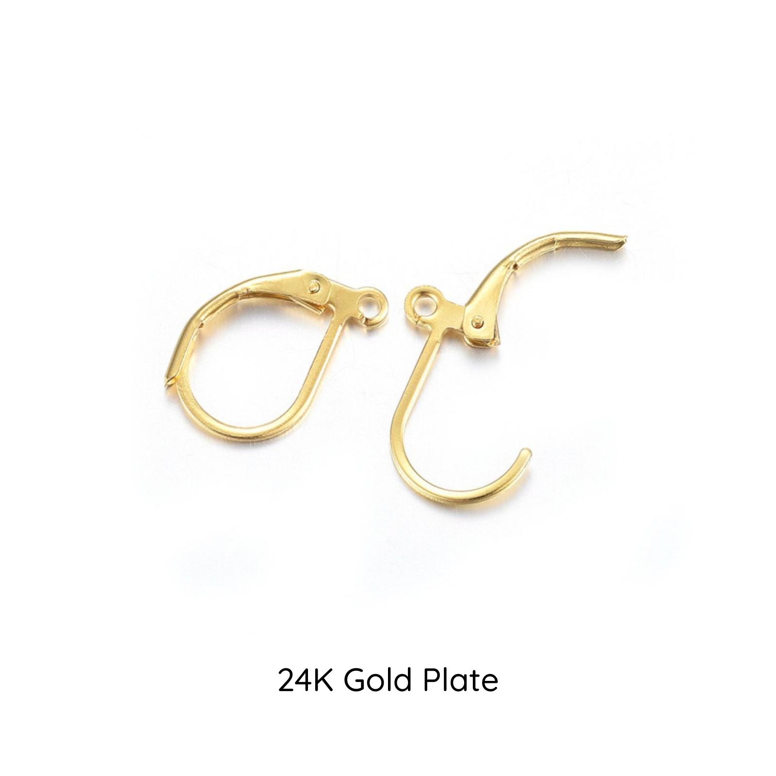 Leverback Earrings with loop, 304 Stainless Steel, 5 Pair, 4 Finishes