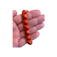 Pyramid Stud Beads, 12mm, Coral Luminous Pecan - The Argus Collection