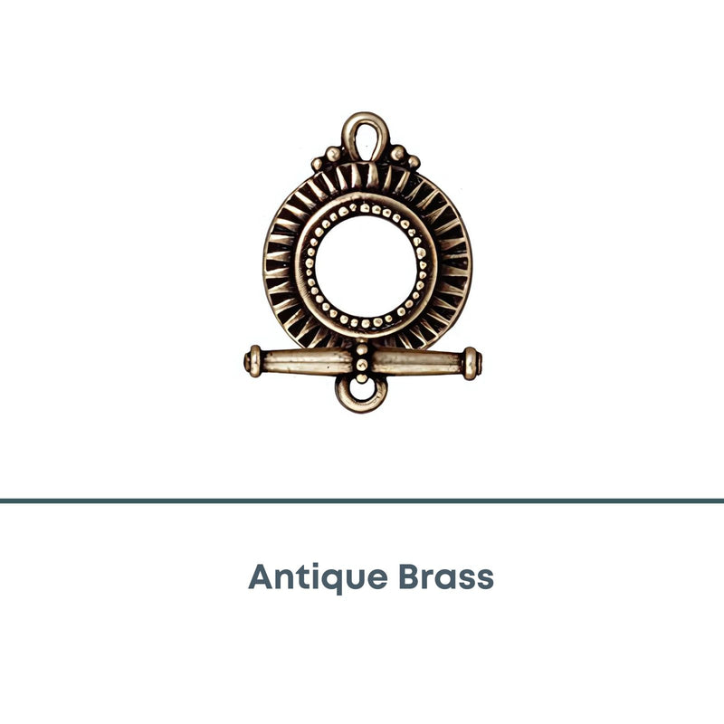 Tierracast, Sunburst Toggle Clasp, 3 Finishes - The Argus Collection