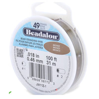 49 Strand Stringing Wire, .018", by Beadalon, 8 Finishes - The Argus Collection