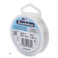 49-Strand Stringing Wire, .024", by Beadalon, 2 Finishes - The Argus Collection