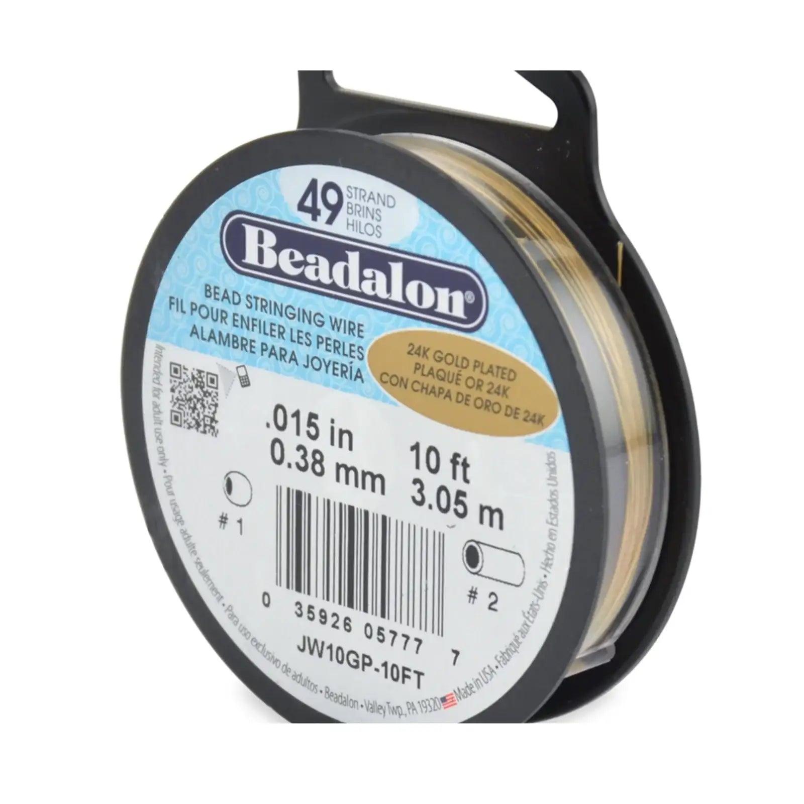 49-Strand Stringing Wire, .024", by Beadalon, 2 Finishes - The Argus Collection