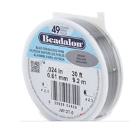49-Strand Stringing Wire, .024", by Beadalon, 2 Finishes - The Argus Collection